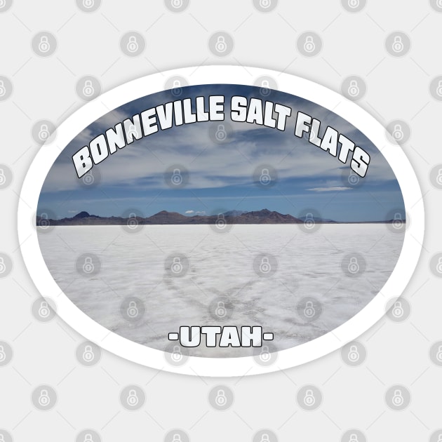 Bonneville Salt Flats, Utah Sticker by stermitkermit